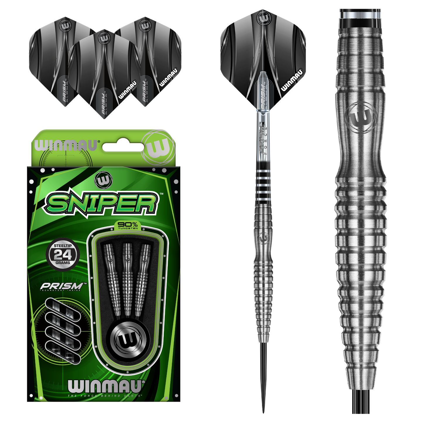 Winmau Sniper Style 2 90% Tungsten Steel Tip Dart Set