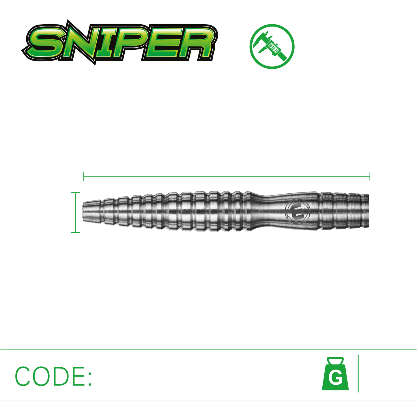 Winmau Sniper Style 2 90% Tungsten Steel Tip Dart Set