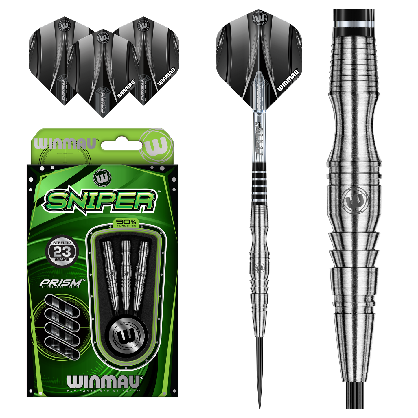 Winmau Sniper Style 3 90% Tungsten Steel Tip Dart Set