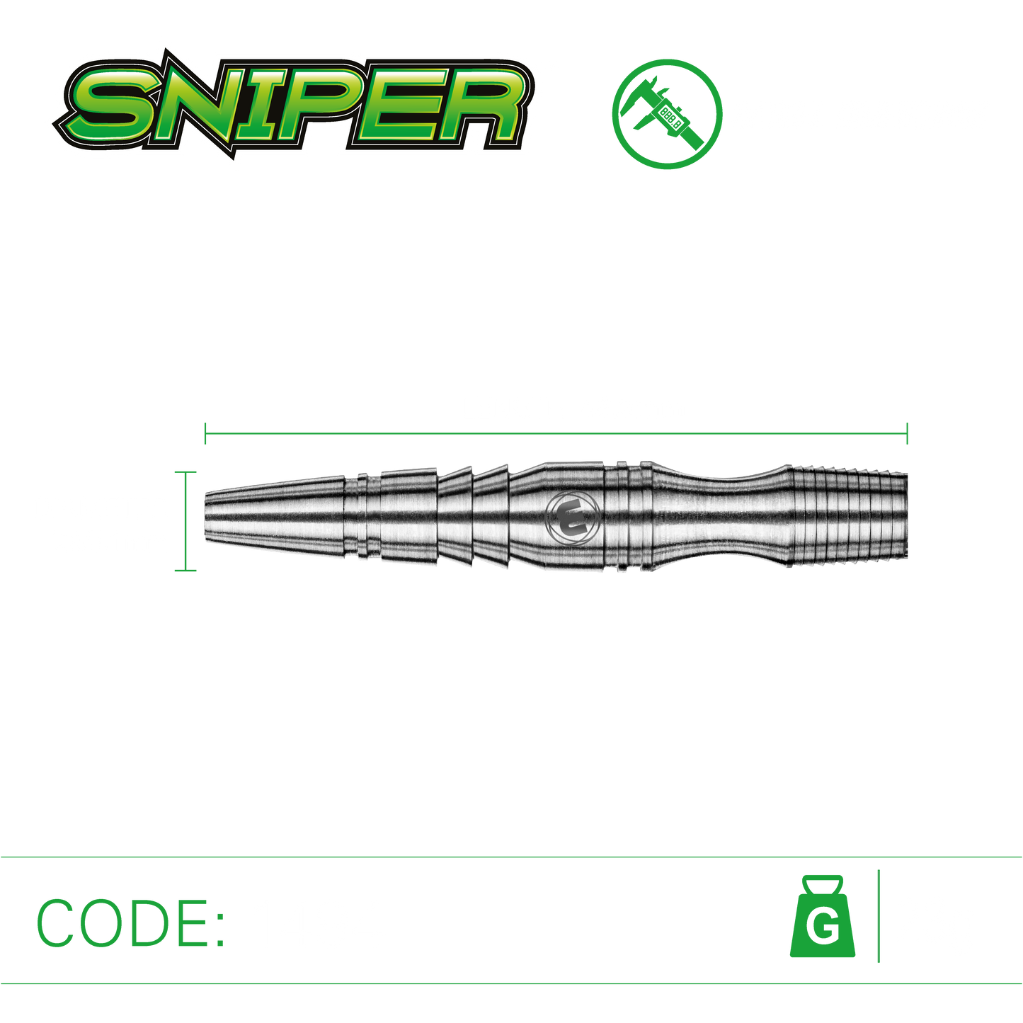 Winmau Sniper Style 3 90% Tungsten Steel Tip Dart Set