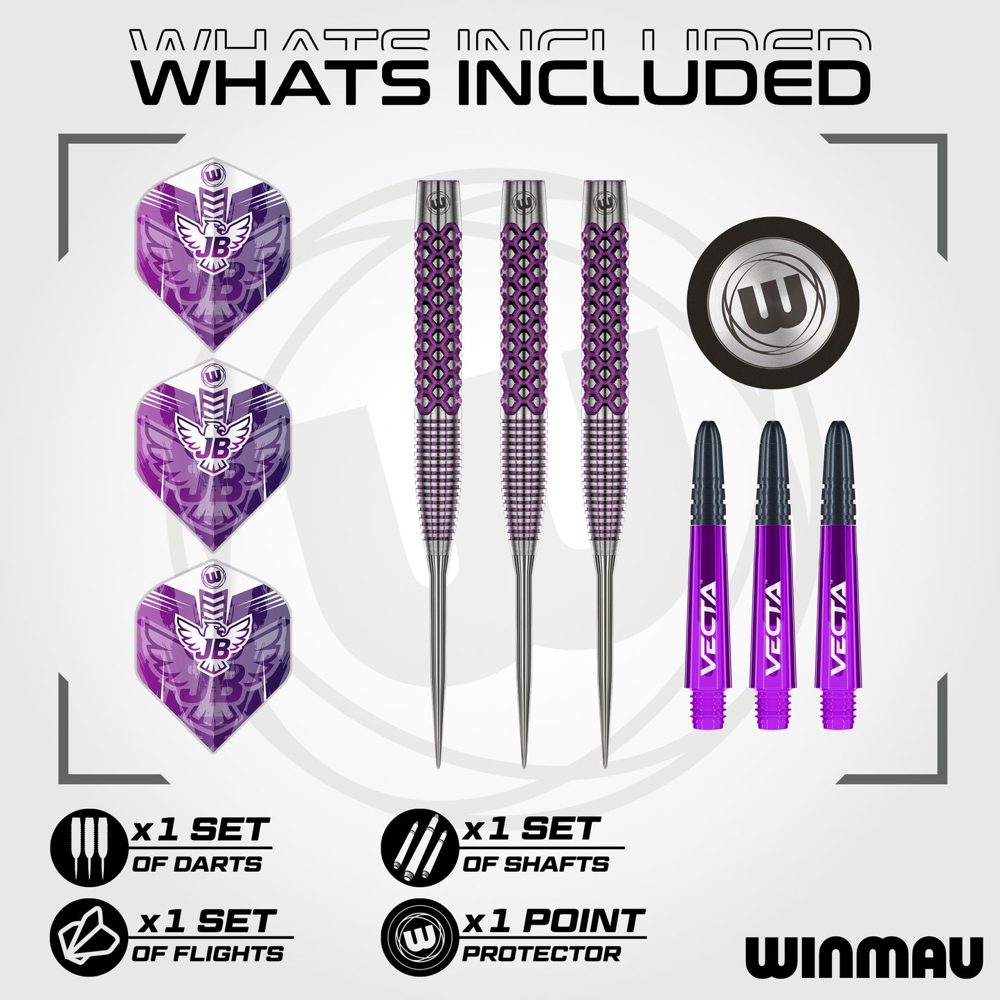 Winmau John Brown 90% Tungsten Steel Tip Dart Set