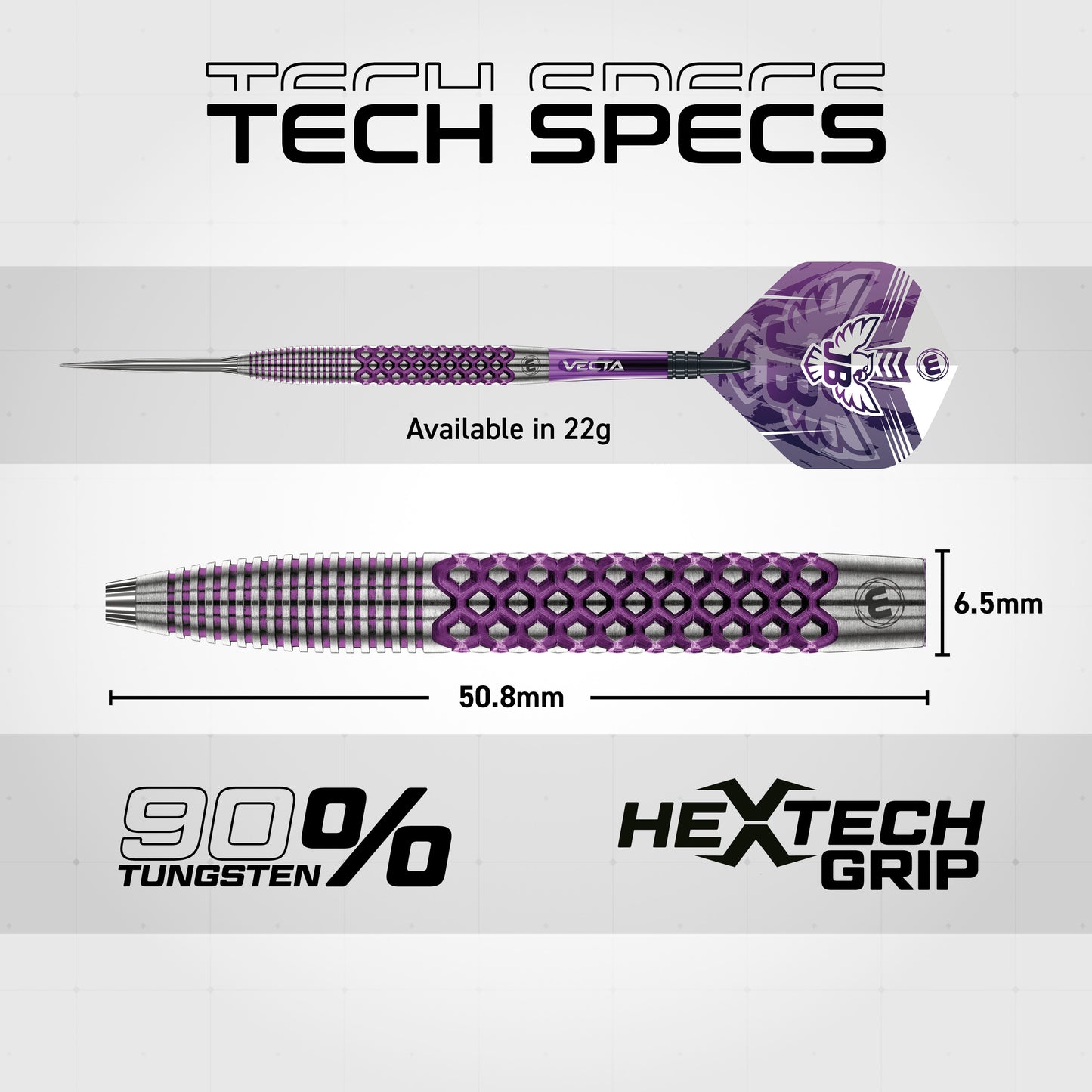 Winmau John Brown 90% Tungsten Steel Tip Dart Set