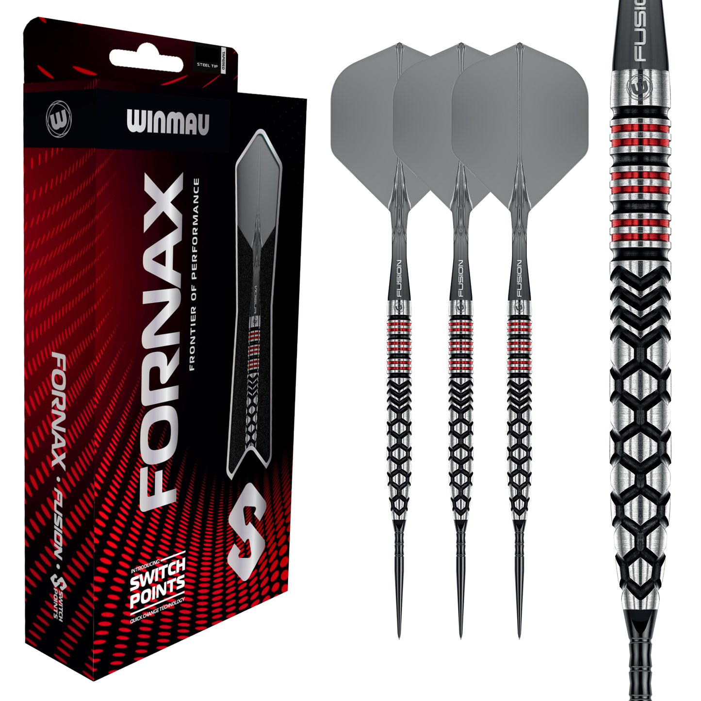 Winmau Fornax Tapered 90% Tungsten Switch Point Steel Tip Dart Set