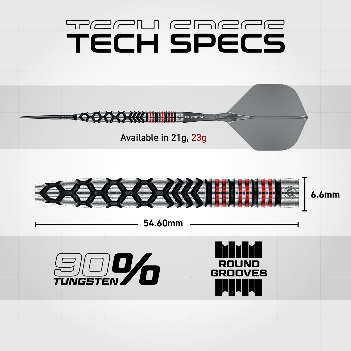 Winmau Fornax Tapered 90% Tungsten Switch Point Steel Tip Dart Set