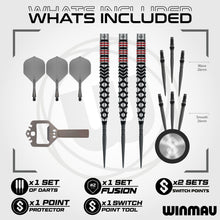 Winmau Fornax Tapered 90% Tungsten Switch Point Steel Tip Dart Set