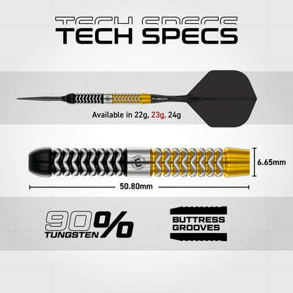 Winmau Exion Parallel 90% Tungsten Switch Point Steel Tip Dart Set