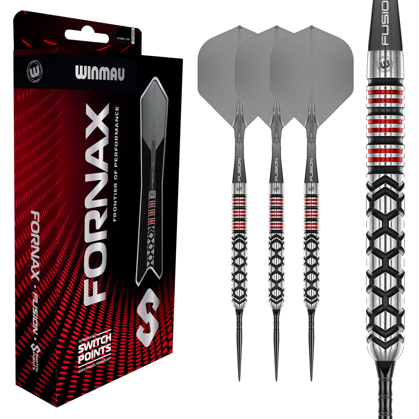 Winmau Fornax Parallel 90% Tungsten Switch Point Steel Tip Dart Set