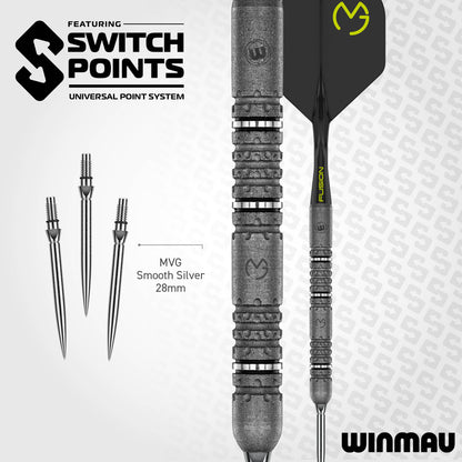 Winmau MVG Signature Edition 90%Tungsten Switch Point Steel Tip Dart Set