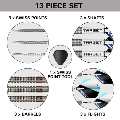 Target Adam Lipscombe 90% Tungsten Swiss Point Steel Tip Dart Set
