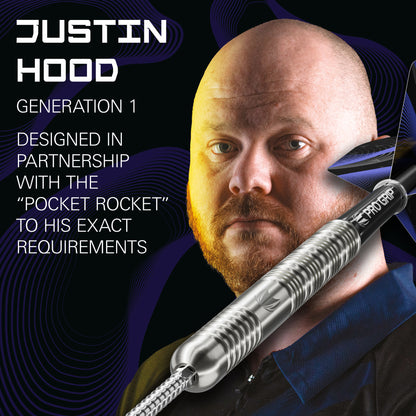 Target Justin Hood 90% Tungsten Swiss Point Steel Tip Dart Set
