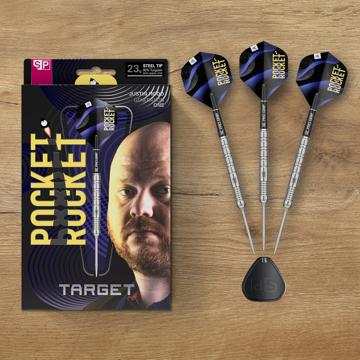 Target Justin Hood 90% Tungsten Swiss Point Steel Tip Dart Set