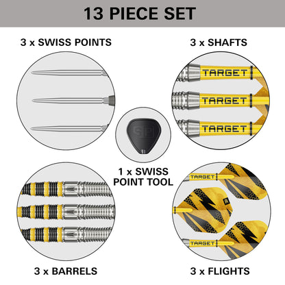 Target Buzz 03 90% Tungsten Swiss Point Steel Tip Dart Set