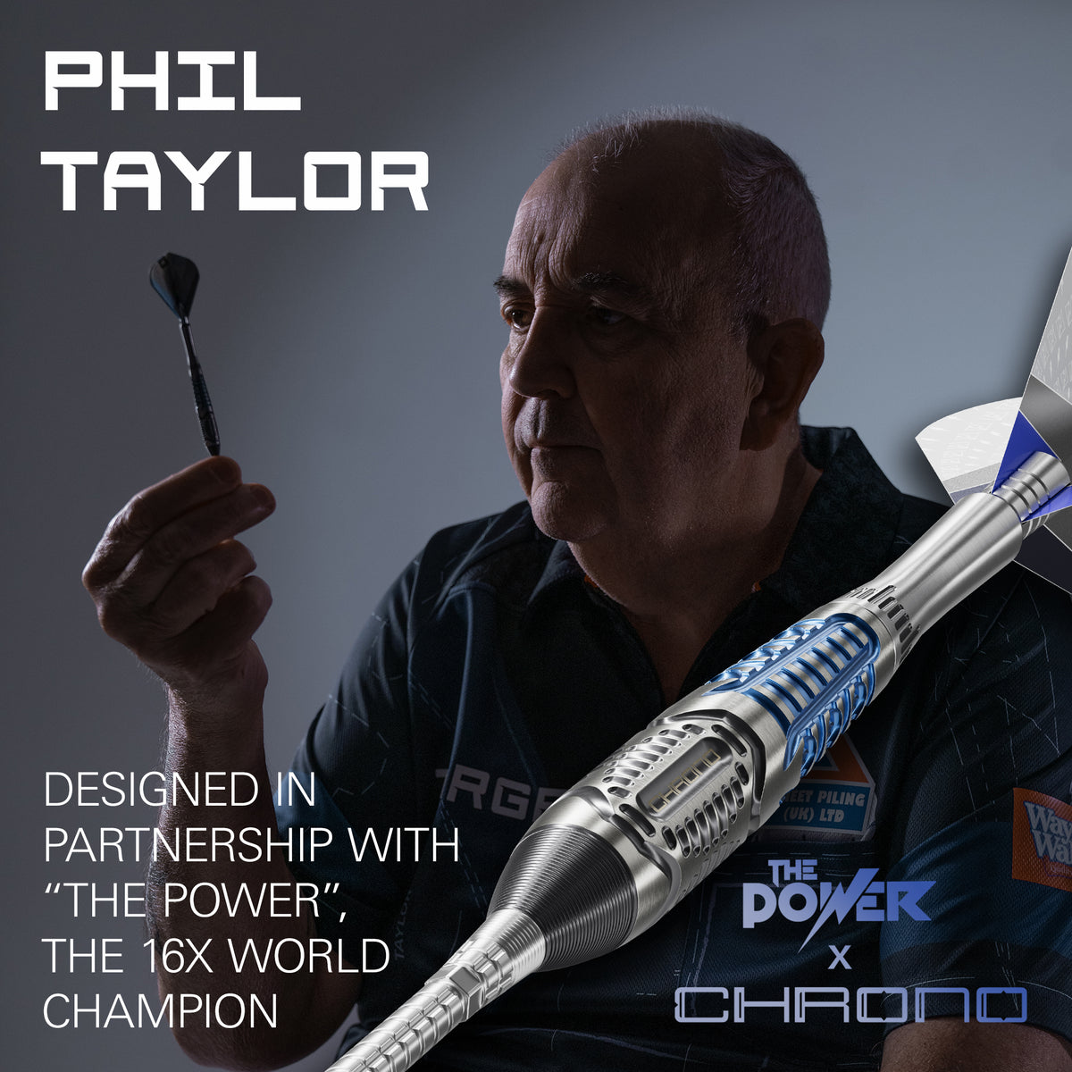 Target Phil Taylor Power Chrono 95% Tungsten Swiss Point Steel Tip Dart Set
