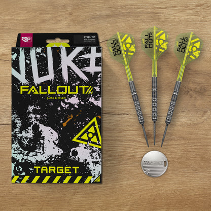 Target Luke Littler Nuke Fallout 90% Tungsten Swiss Point Steel Tip Dart Set
