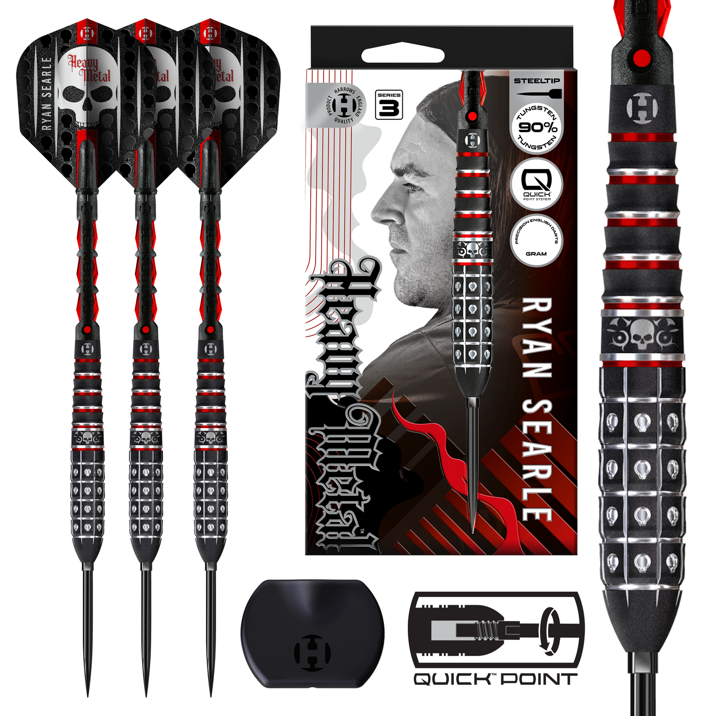 Harrows Ryan Searle Series 3 90% Tungsten Quick Point Dart Set
