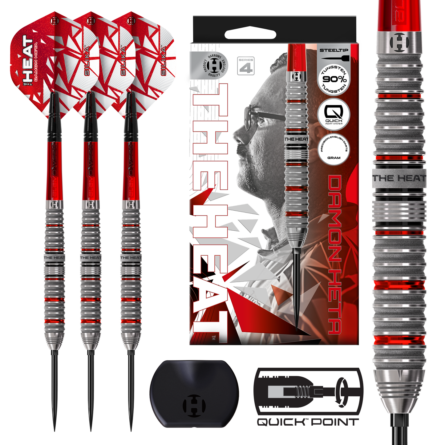 Harrows Damon Heta Series 4 90% Tungsten Quick Point Dart Set