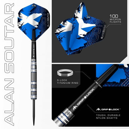 Mission Alan Soutar Steel Tip - Soots - Blue & White Dart Set image 2