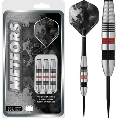 Designa Meteors 90 V2 M2 Ringed 90% Tungsten Steel Tip Dart Set image 0