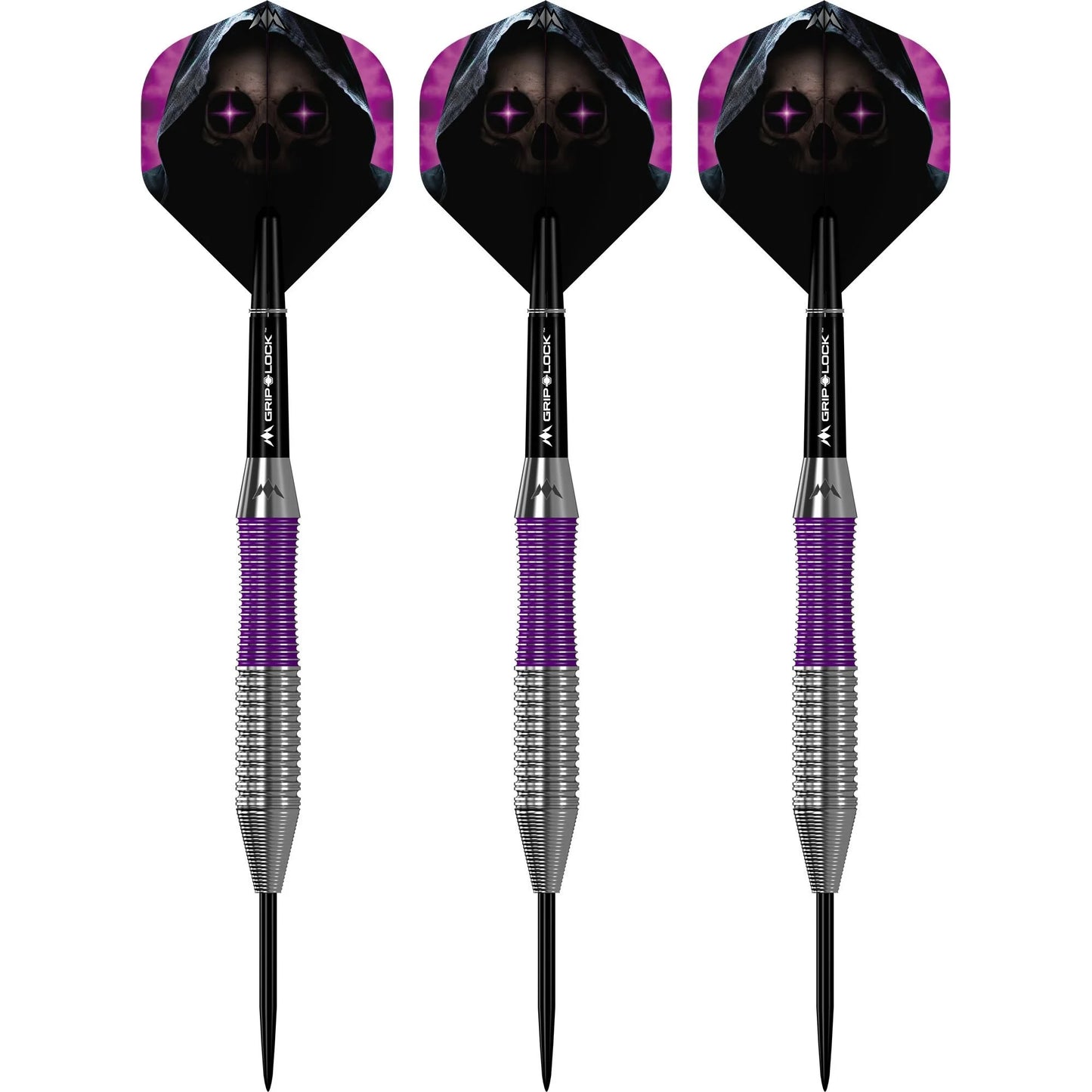 Mission Phantom Silver & Purple Brass Dart Set image 3
