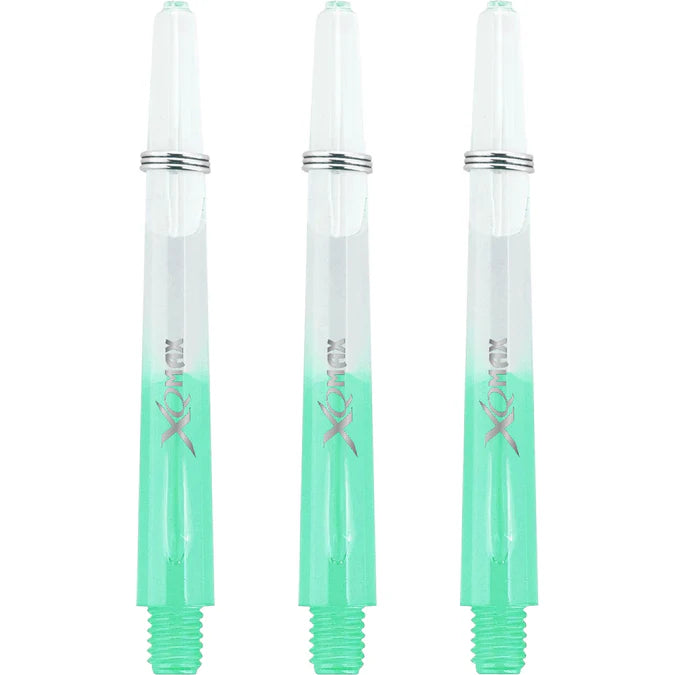 XQMax Gradient Polycarbonate Transparent & Green Dart Shaft Stem image 1