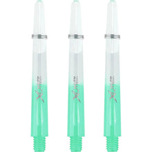 XQMax Gradient Polycarbonate Transparent & Green Dart Shaft Stem image 1