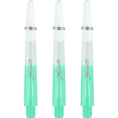 XQMax Gradient Polycarbonate Transparent & Green Dart Shaft Stem image 1