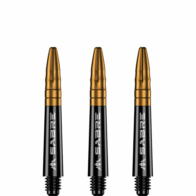 Mission Sabre Black-Gold Top Polycarbonate Dart Shaft Stem image 2