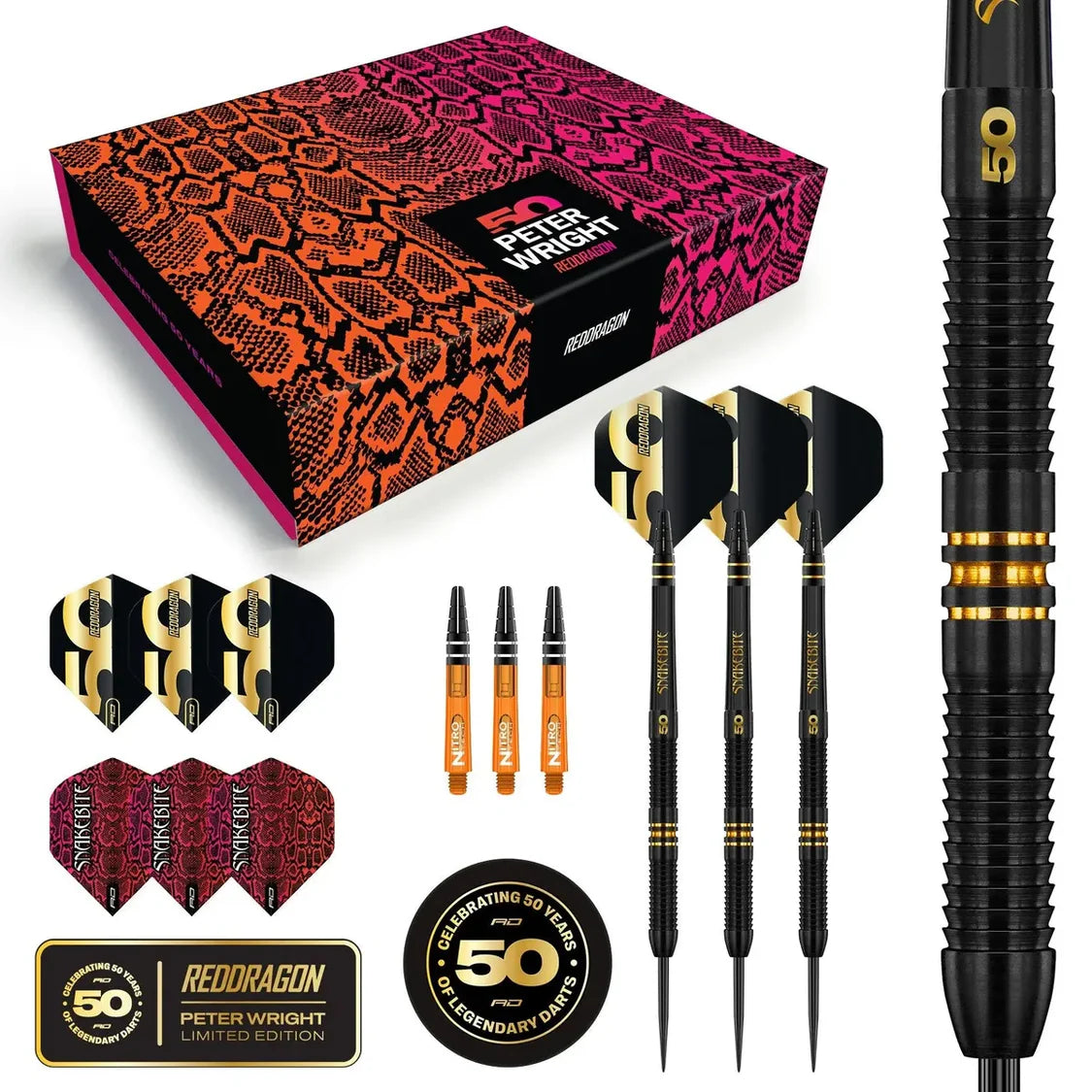 Red Dragon Peter Wright 50 Year Limited Edition Player Box Set