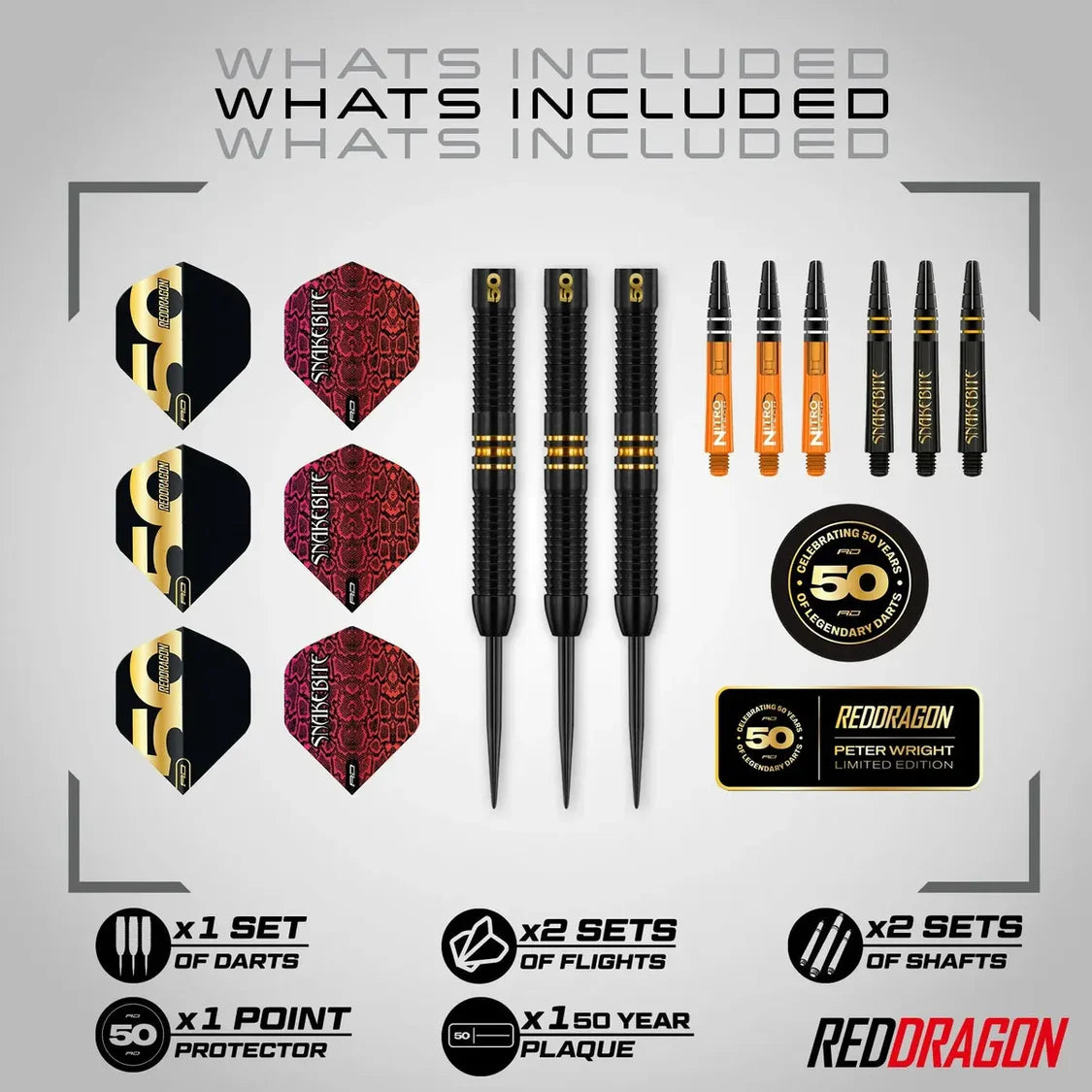 Red Dragon Peter Wright 50 Year Limited Edition Player Box Set