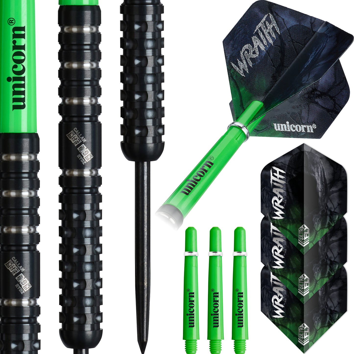 Unicorn Wraith Callan Rydz P2 90% Tungsten Steel Tip Dart Set