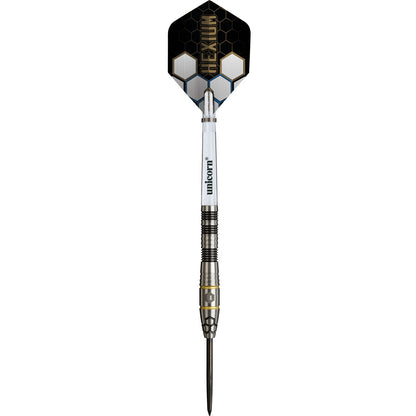 Unicorn Hexium 1 Black & Gold 90% Tungsten Steel Tip Dart Set