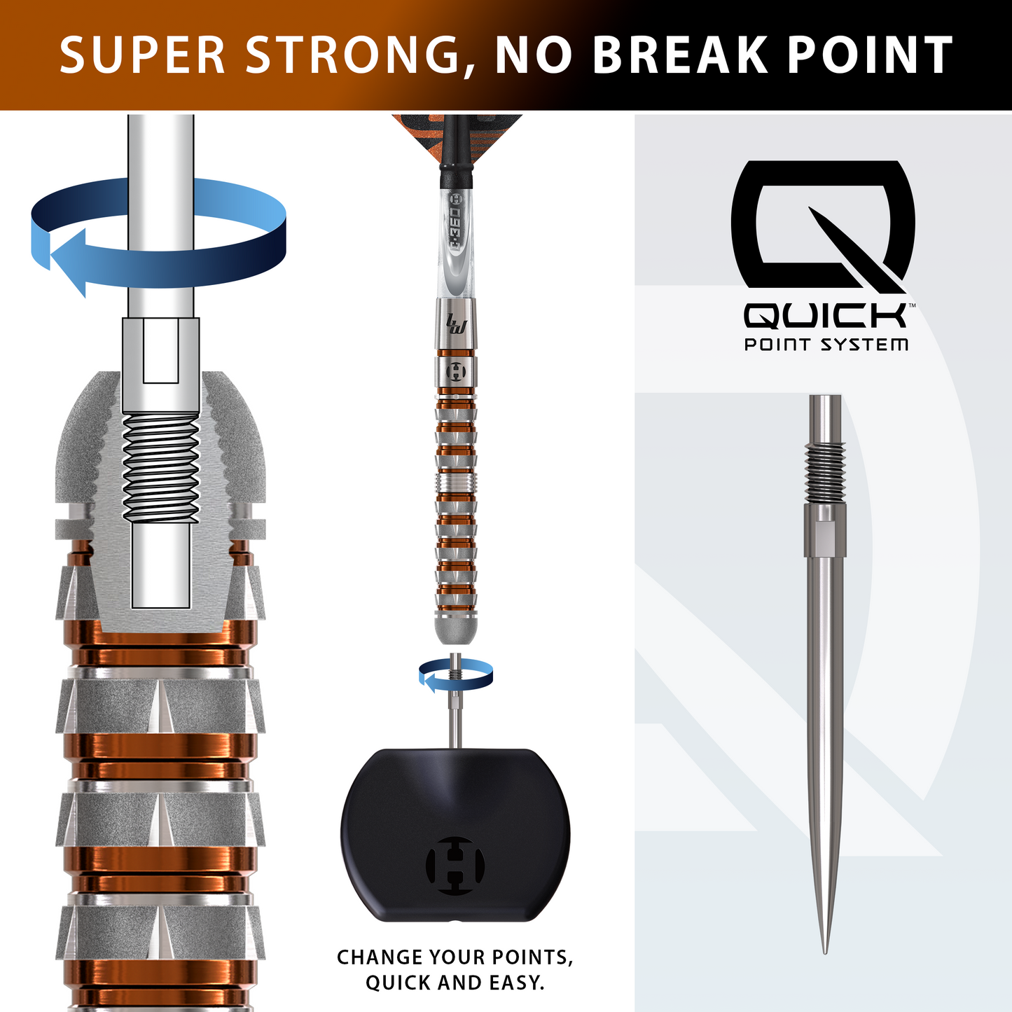 Harrows Luke Woodhouse Series 3 90% Tungsten Quick Point Dart Set