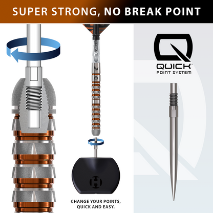 Harrows Luke Woodhouse Series 3 90% Tungsten Quick Point Dart Set