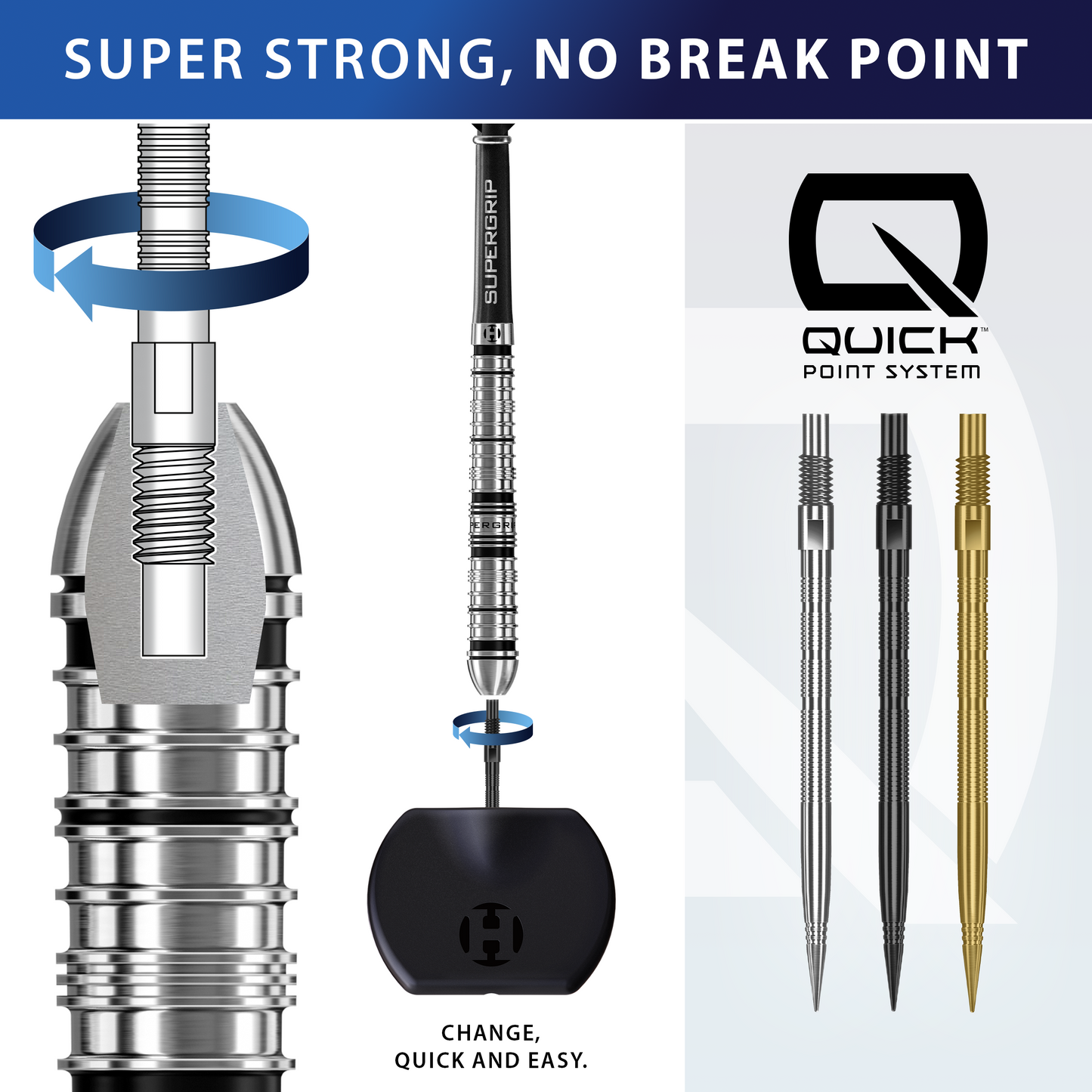 Harrows Gold Micro Grip Quick Points