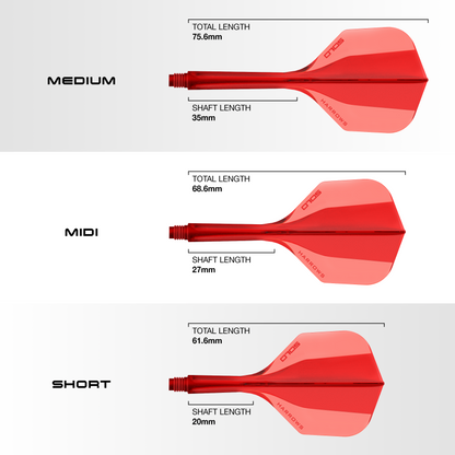 Harrows Solo Red No6 Integrated Flights & Shafts