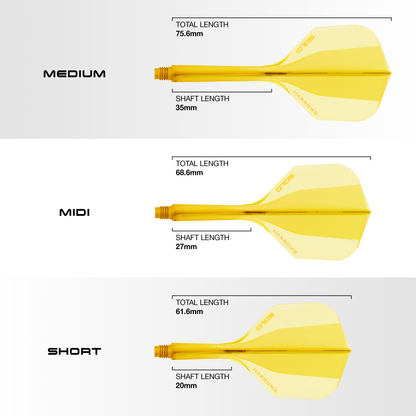 Harrows Solo Yellow No6 Integrated Flights & Shafts