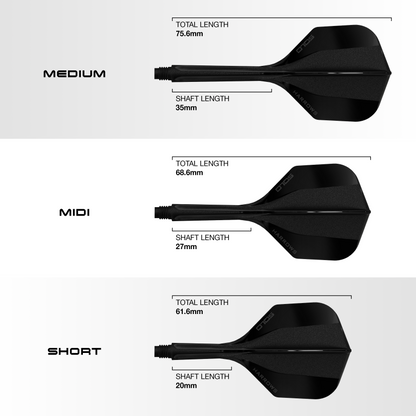 Harrows Solo Black No6 Integrated Flights & Shafts
