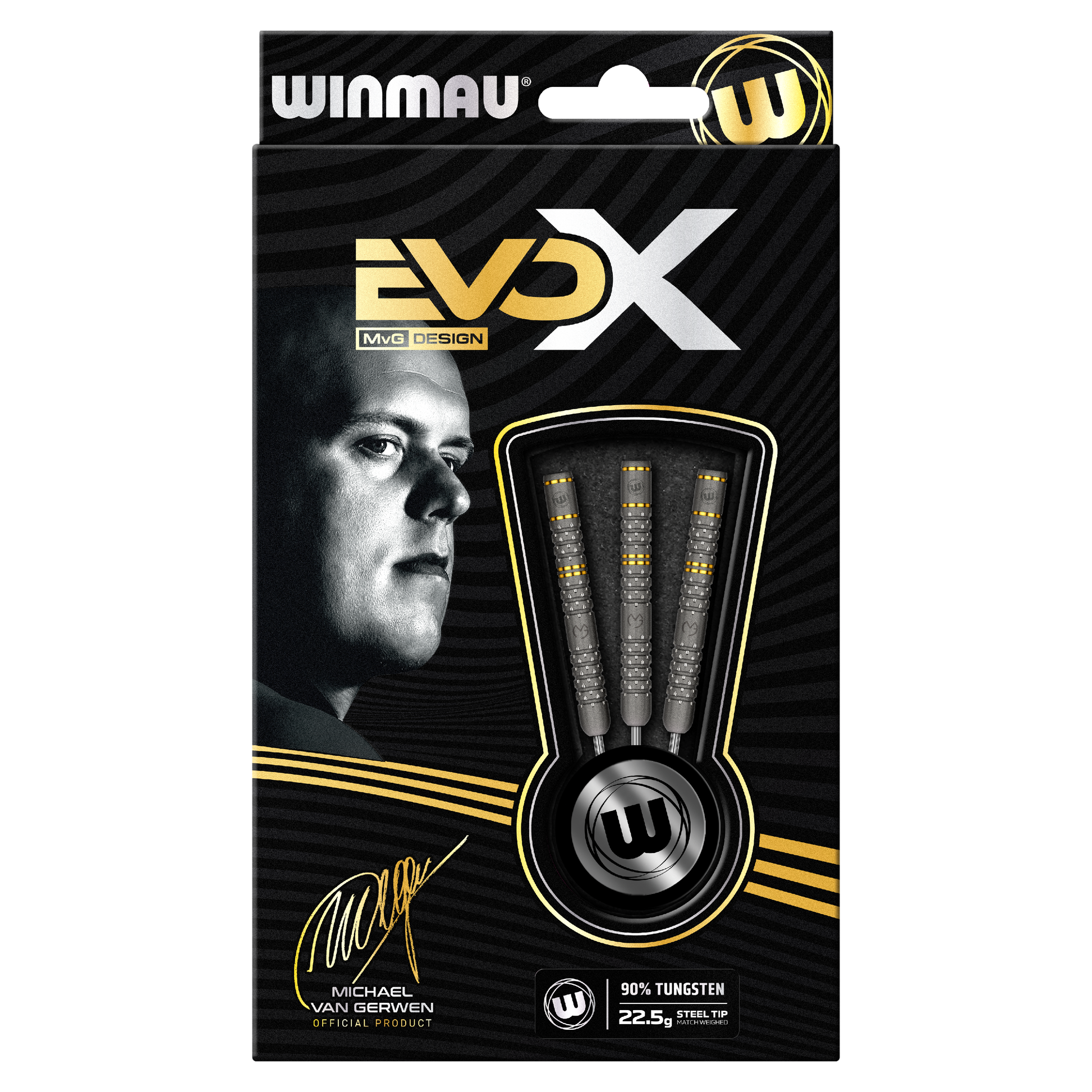 Winmau Michael Van Gerwen MVG Evo X 90% Tungsten Steel Tip Dart Set image 5