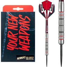 Ruthless Winners Black & Red - Full Knurl - Steel Tip Dart Set - 24g image 0