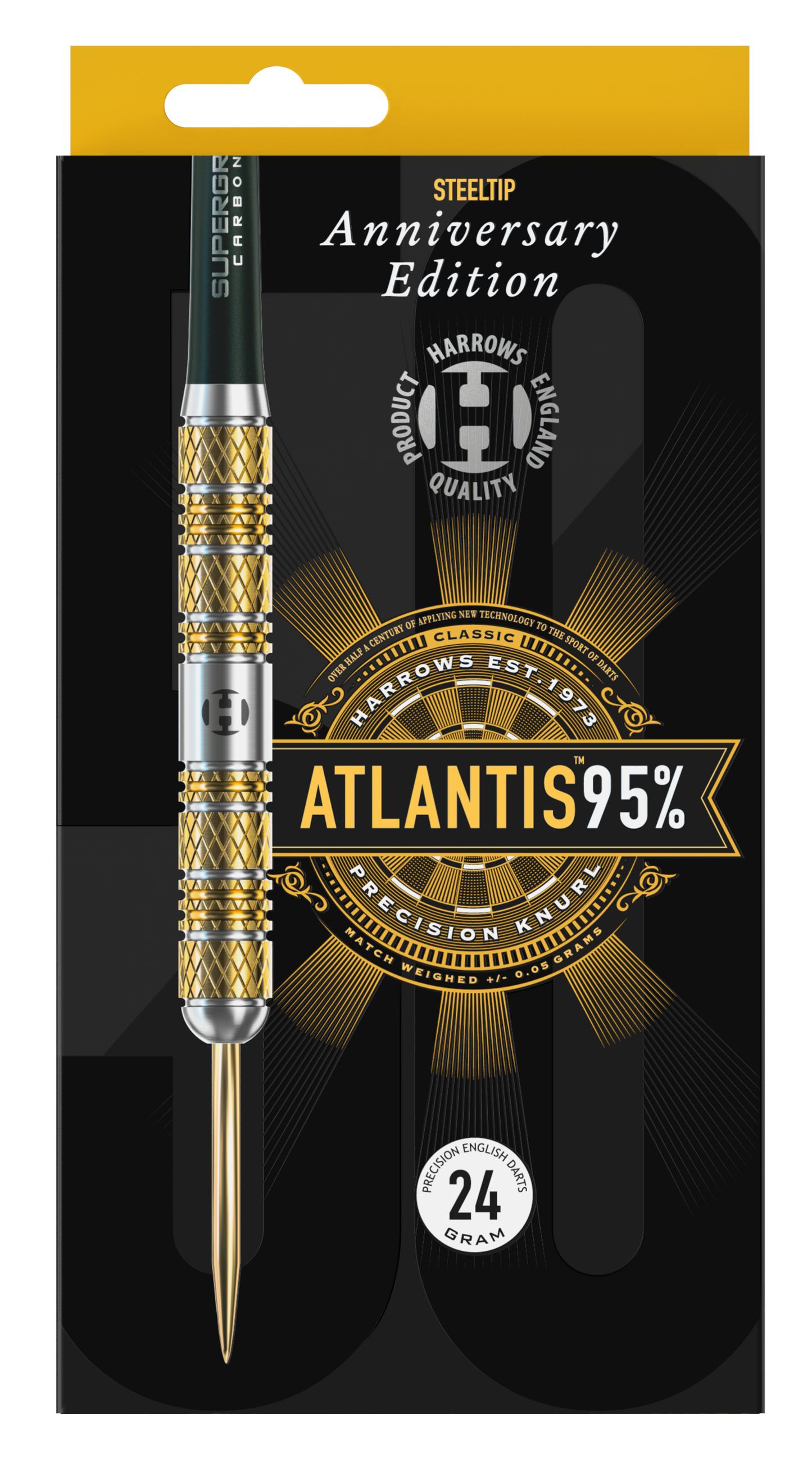 Harrows Atlantis ANNIVERSARY EDITION 95% Tungsten Steel Tip Dart Set image 3