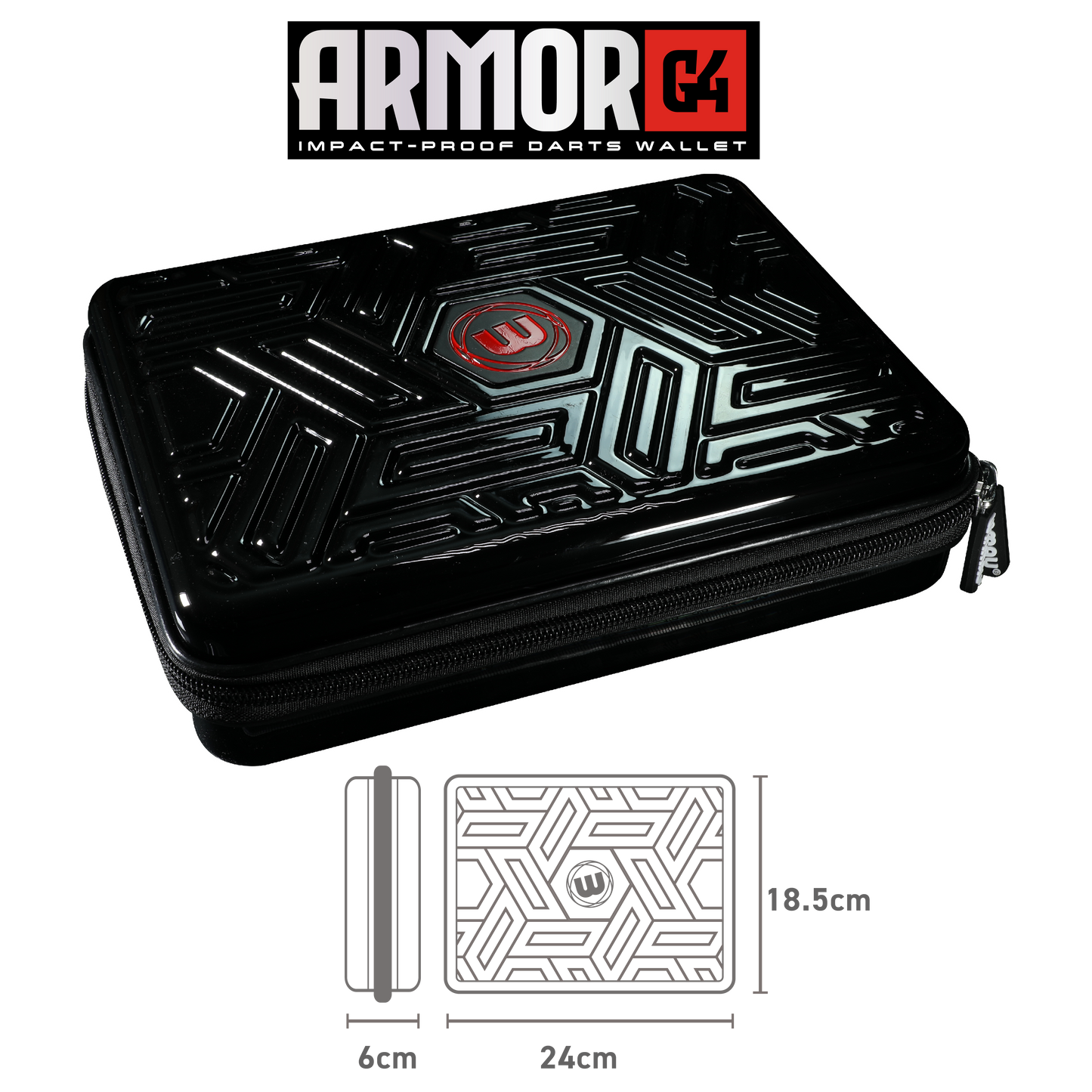Winmau Armor G4 Black Dart Case image 4