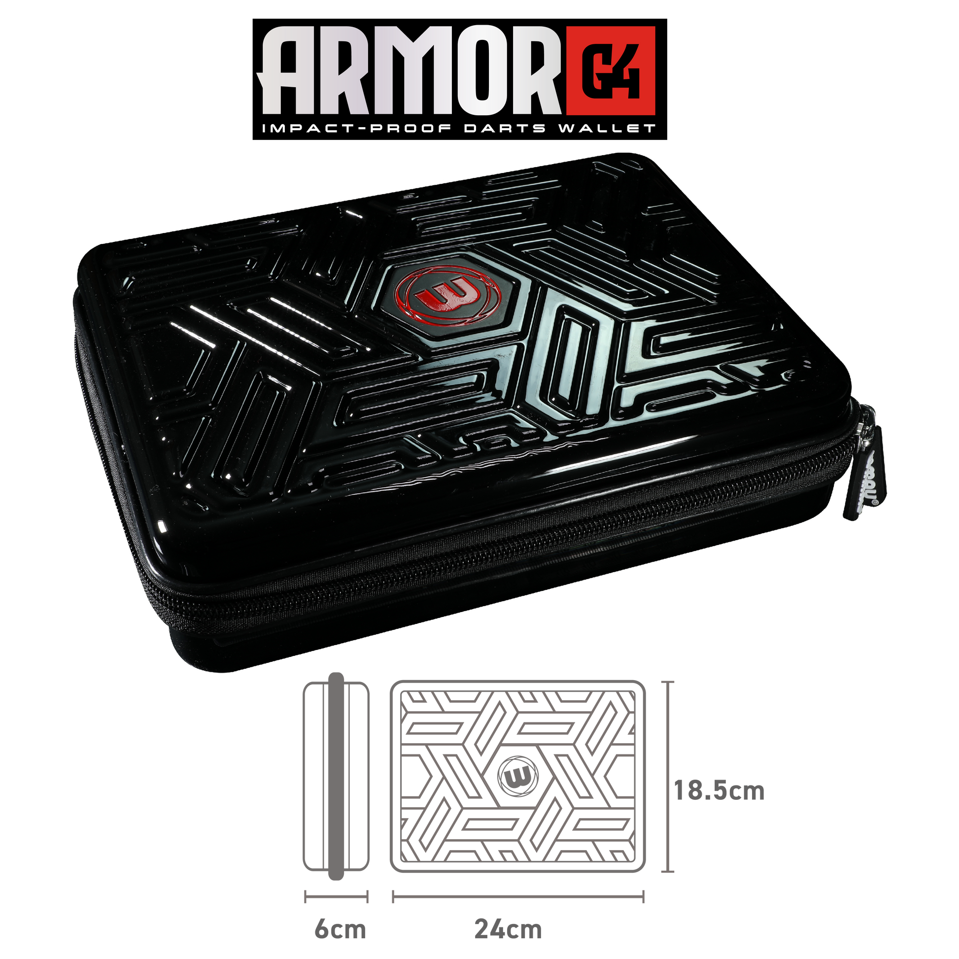 Winmau Armor G4 Black Dart Case image 4
