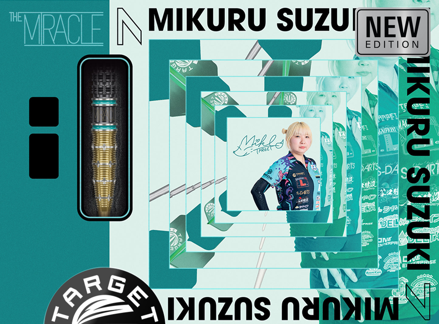 Target Japan Mikuru Suzuki The Miracle Gen 7.5 95% Tungsten Swiss Point Steel Tip Dart Set