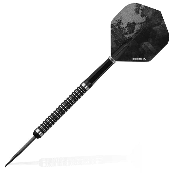 Designa Dark Thunder V2 Black Steel Tip Dart Set image 1