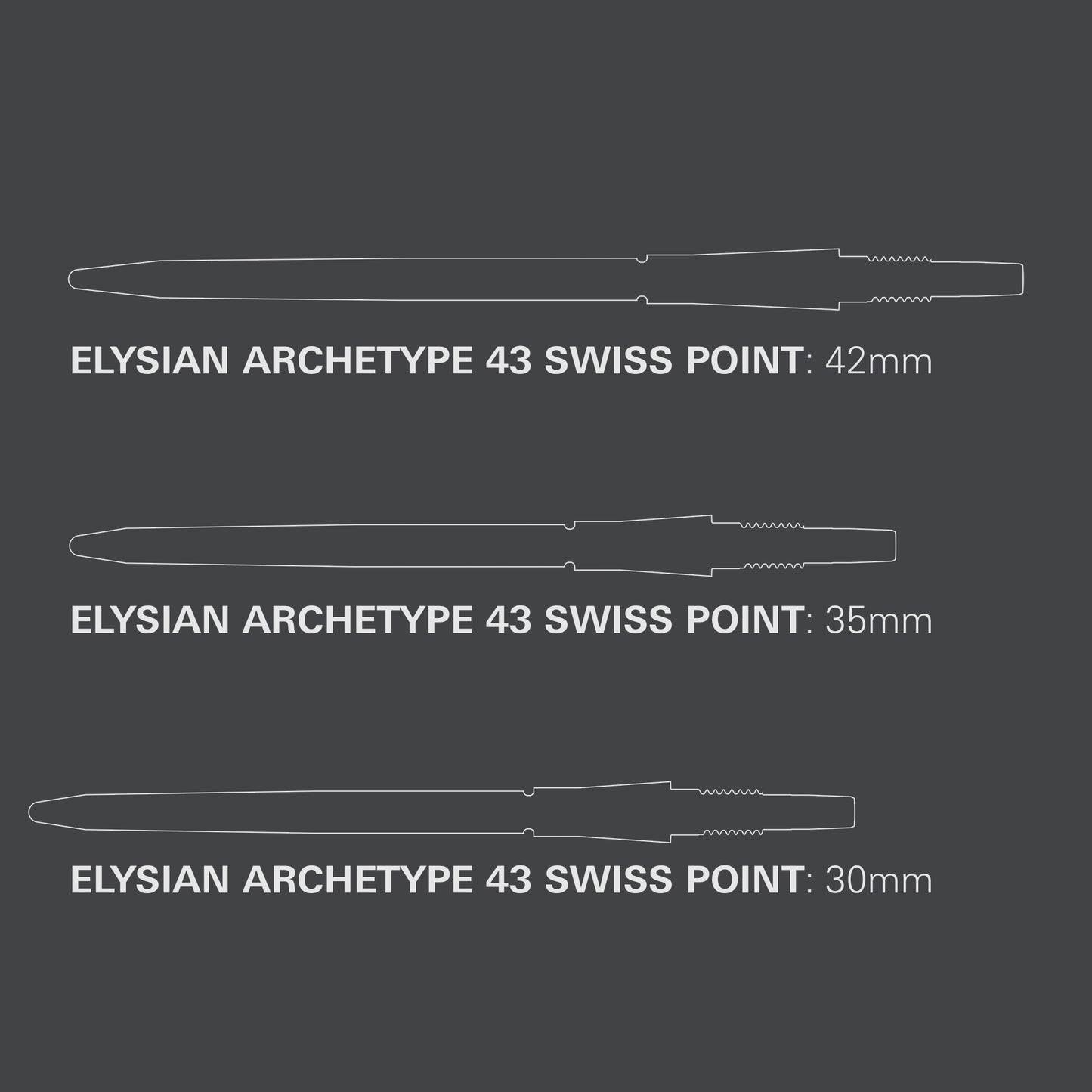 Target Swiss Elysian Archetype 43 Black Dart Points