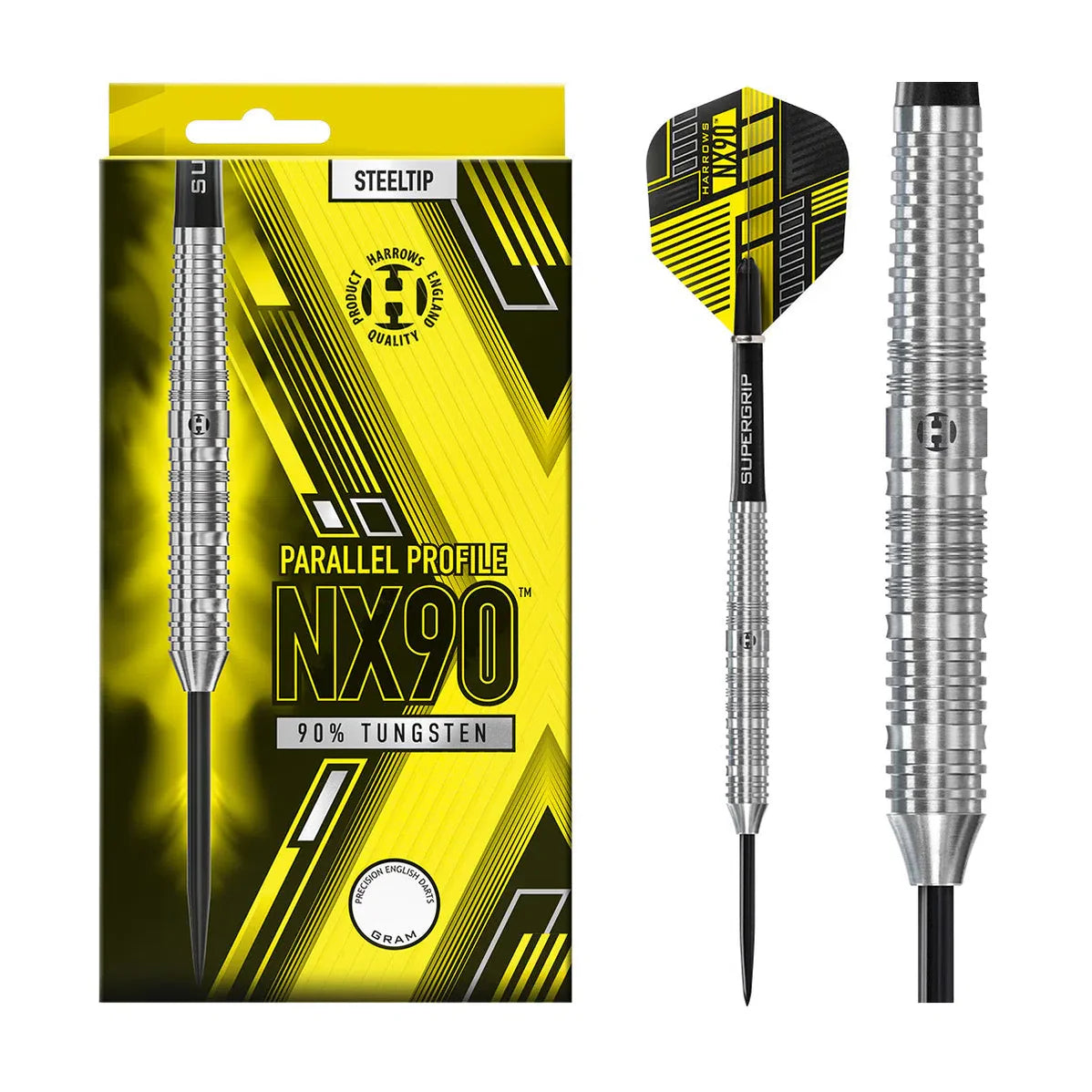 Harrows NX90 Parallel 90% Tungsten Steel Tip Dart Set image 0