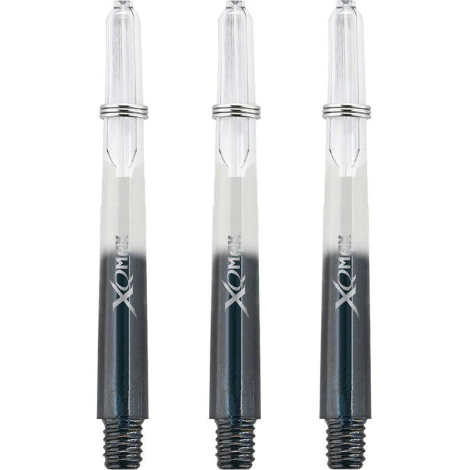 XQMax Gradient Polycarbonate Transparent & Black Dart Shaft Stem image 1
