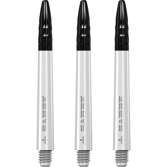Mission Sabre White-Black Top Polycarbonate Dart Shaft Stem image 0