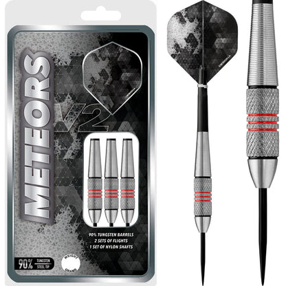 Designa Meteors 90 V2 - M1 - Knurled Steel Tip Dart Set image 0