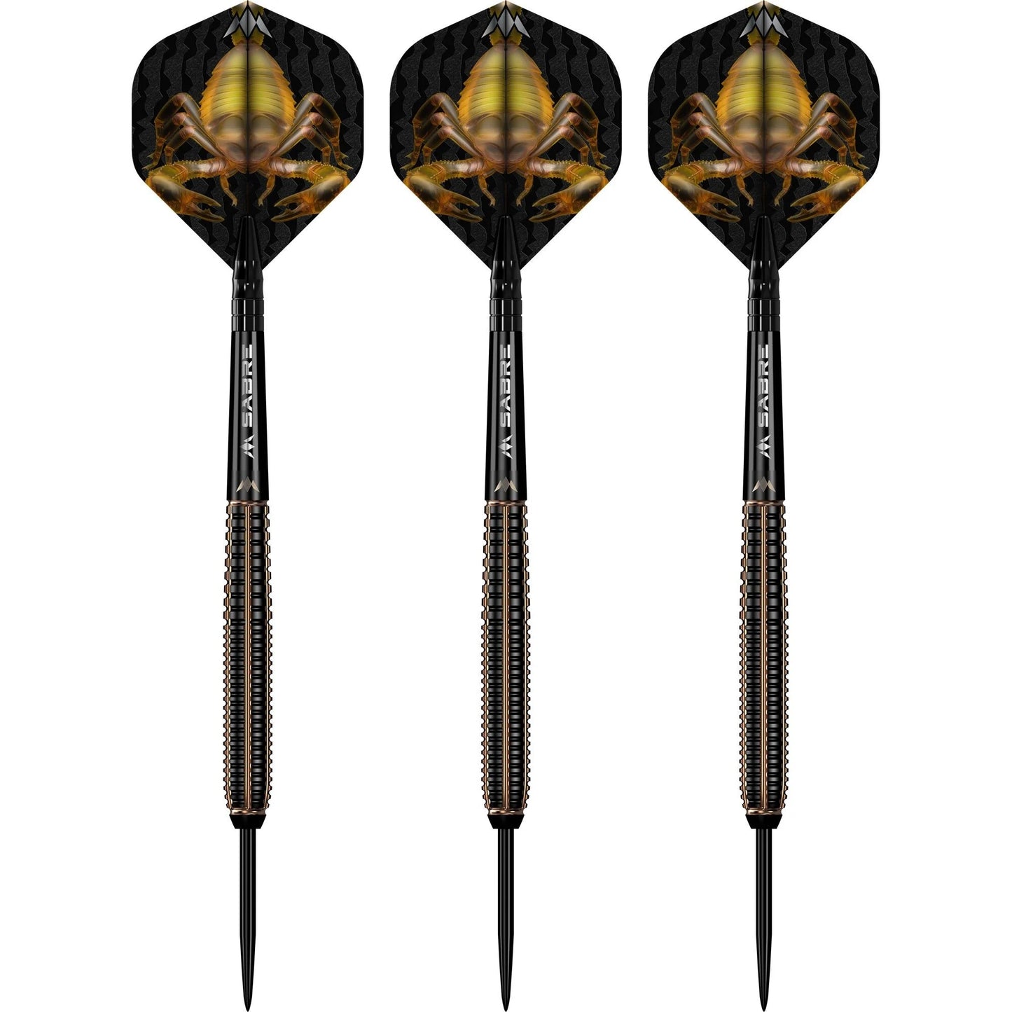 Mission Scorpion Black & Gold Electro Plated 90% Tungsten Steel Tip Dart Set image 3